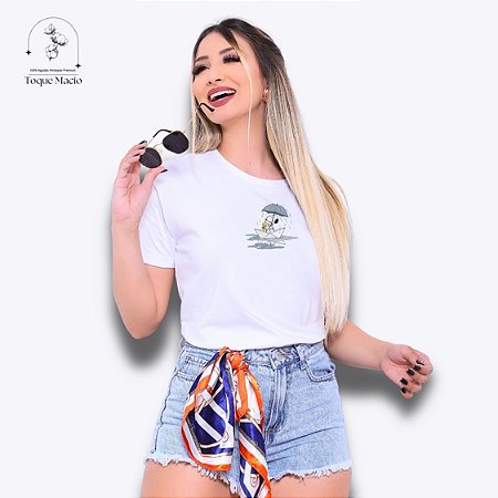 T-SHIRT SNOOP BARQUINHO - BRANCO