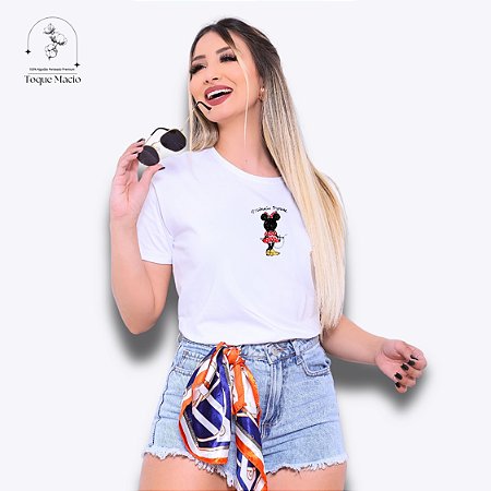 T-SHIRT MINNIE RABISCO - BRANCO