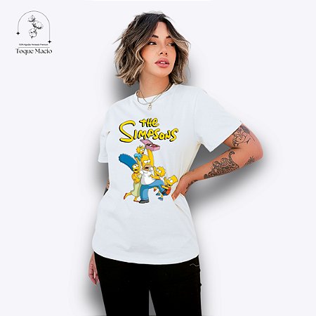 T-SHIRT SIMPSONS DONUTS - BRANCO
