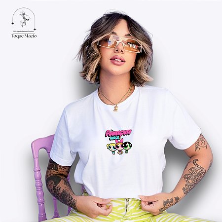 T-SHIRT POWERPUFF GIRLS - BRANCO