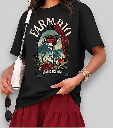 T-SHIRT LATINO AMERICA - PRETO