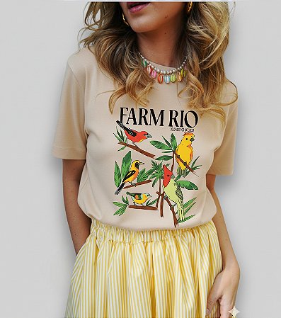 T-SHIRT COLORIDO POR NATUREZA - BEGE