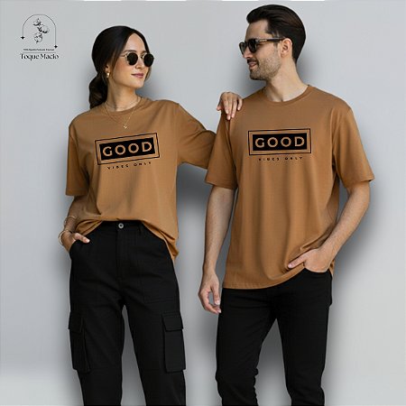 OVERSIZED UNISSEX GOOD VIBES ONLY - CAPUCCINO