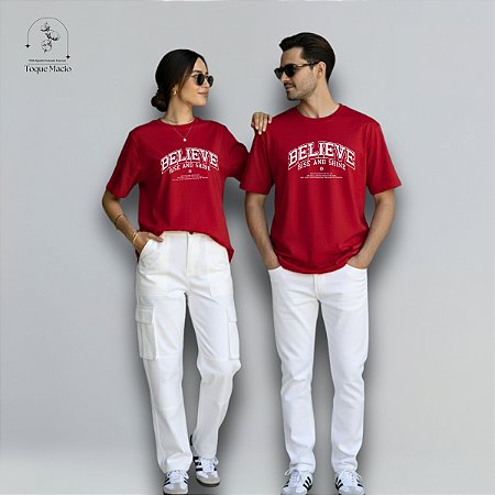 OVERSIZED UNISSEX BELIEVE - VERMELHO