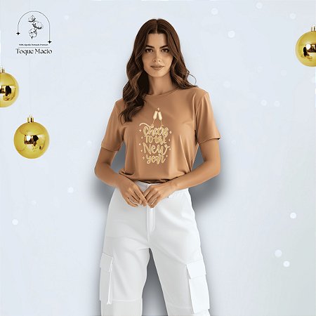 T-SHIRT CHEERS - CAPUCCINO