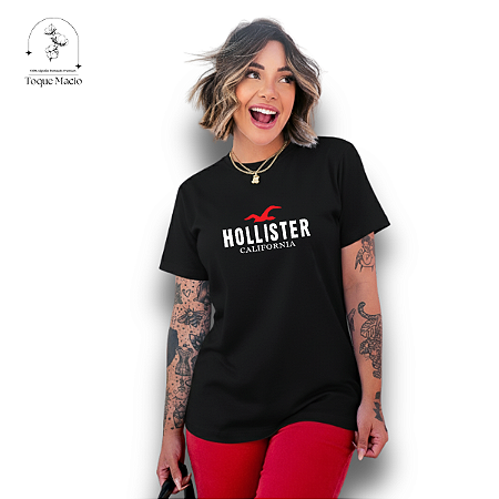 T-SHIRT HOLLISTER - PRETO