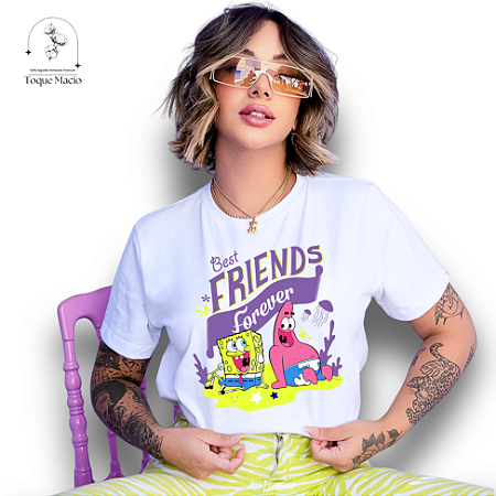 T-SHIRT BOB ESPONJA FRIENDS - BRANCO