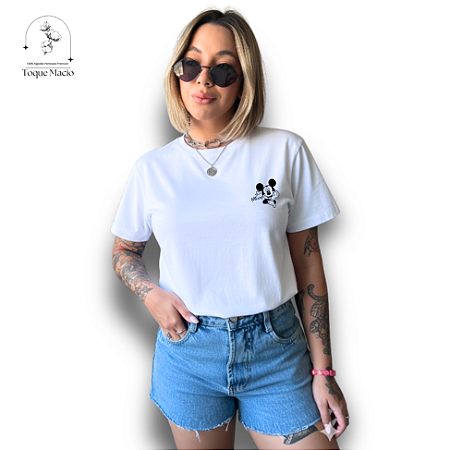 T-SHIRT MICKEY HEART - BRANCO
