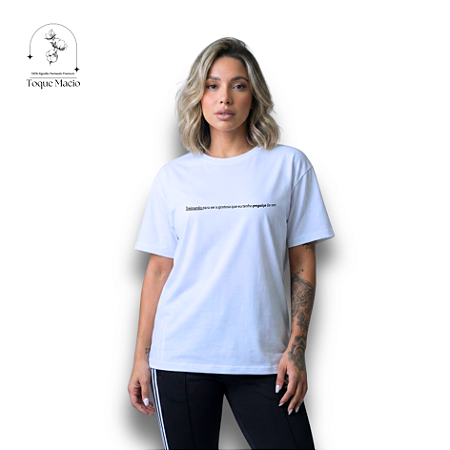 T-SHIRT TREINANDO PARA SER GOSTOSA - BRANCO