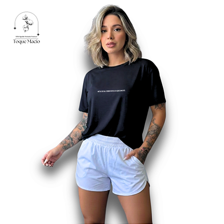 T-SHIRT META DO DIA - PRETO