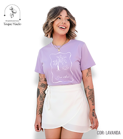 T-SHIRT SEA VIBES - LILAS