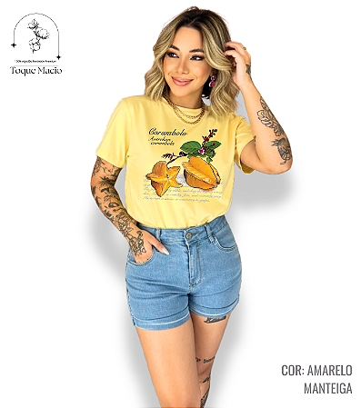 T-SHIRT CARAMBOLA - AMARELO
