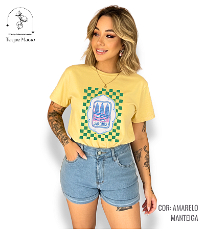 T-SHIRT SARDINES VIBES - AMARELO