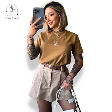 T-SHIRT ADIDAS QUADRADO - CAPUCCINO