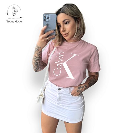 T-SHIRT CALVIN 2026 - ROSÊ CLARO