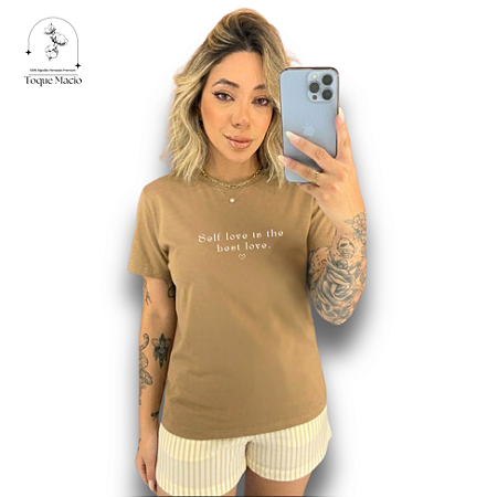 T-SHIRT BEST LOVE - CAPUCCINO