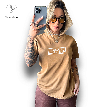 T-SHIRT LEVIS RISCAS - CAPUCCINO