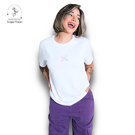 T-SHIRT ADIDAS COLORS - BRANCO