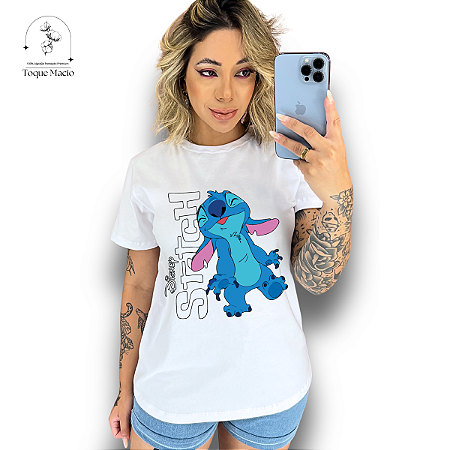 T-SHIRT STITCH HAPPY - BRANCO