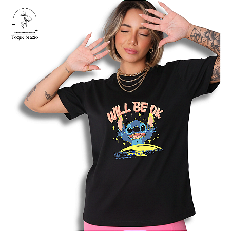 T-SHIRT STITCH BE OK - PRETO