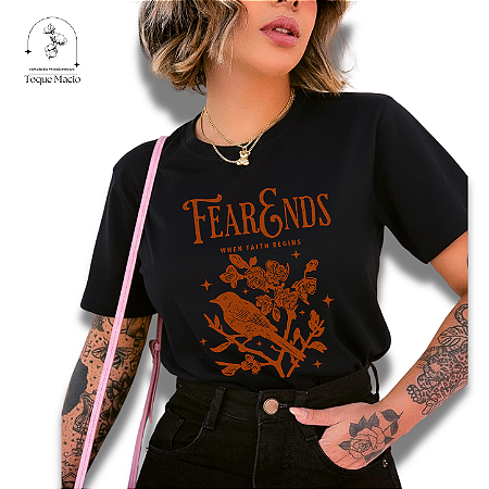 T-SHIRT FEAR - PRETO