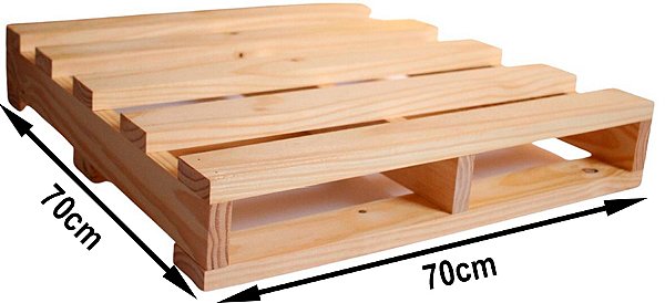 Pallet de Madeira Pinus 70x70 Suporte Fogão 4 Bocas
