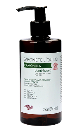 Sabonete Líquido Camomila Orgânico Neutro Ecocert 220ml