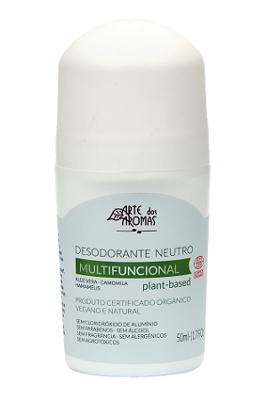 Desodorante Neutro Certificado Orgânico Ecocert Cosmos Arte dos Aromas 50g