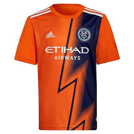 Camisa New York City II 2022/23 Laranja e Azul - Adidas - Masculino