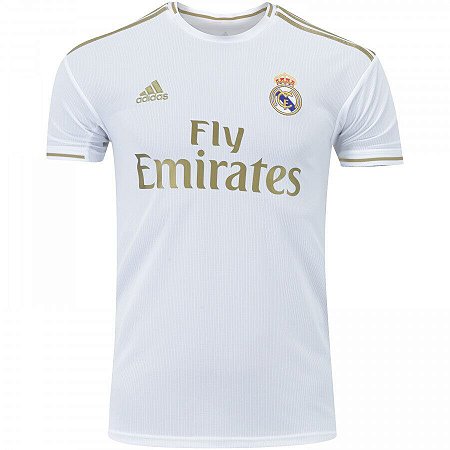 Camisa Real Madrid I 19/20 Torcedor Adidas Masculina - s/n° Branco