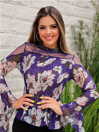 BLUSA CREPE FINO FLORAL