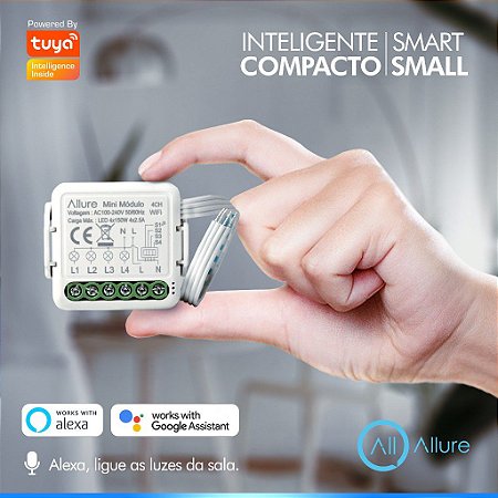 Mini M dulo Switch Inteligente Allure Tuya Wifi BLE 4 se es