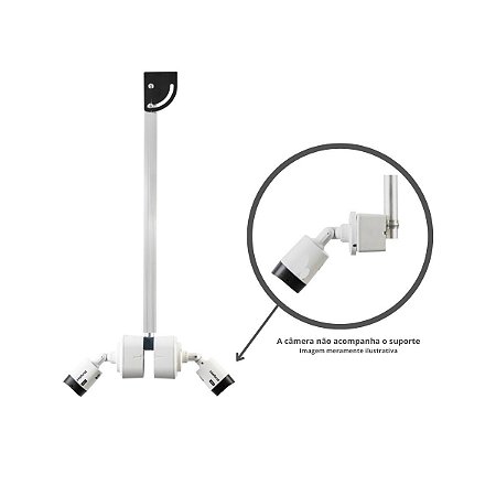Suporte para câmera Dome/Bullet CFTV com 02 Caixa de passagem - 70cm