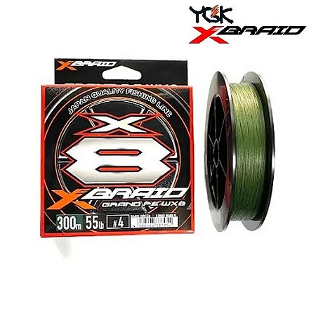 Linha Multifilamento XBraid Grand PE WX8 YGK 300m