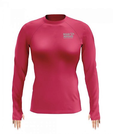Camiseta de Pesca fem. Slim Rosa Marnegro