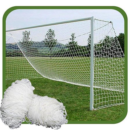 Rede De Futebol society Fio 2,5mm - Altura 2,20m  Comprimento  4,00m  Fundo 1,00m - 2 Unidades