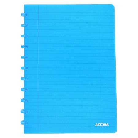 Caderno De Disco A4 72 Folhas Transparent Turquesa - Atoma
