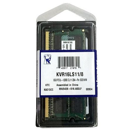 MEMORIA NB 8GB DDR3L 1600 KVR16LS11/8 KINGSTON