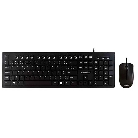 KIT TECLADO + MOUSE COM FIO USB TC240 MULTILASER