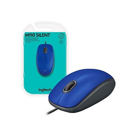 MOUSE USB M110 SILENT AZUL LOGITECH