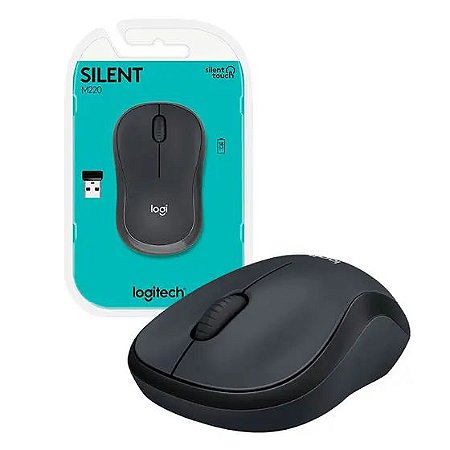 MOUSE S/FIO SILENT M220 GRAFITE LOGITECH