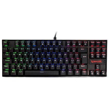 TECLADO MECANICO KUMARA K552RGB-1 PRETO SWITCH VERMELHO