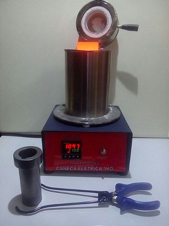 Caneca elétrica para derreter ouro, prata e latão