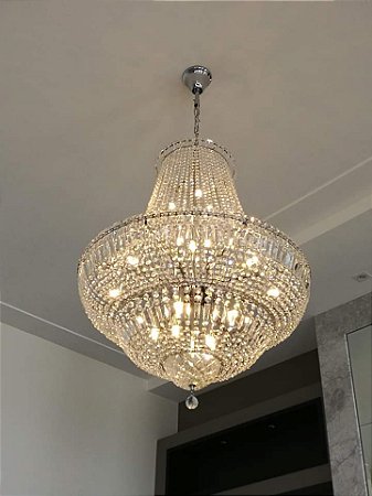 LUSTRE EM CRISTAL K9 TRANSPARENTE