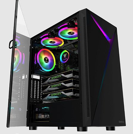 Gabinete Gamdias Argus E4 Elite, RGB, Mid Tower, Vidro Temperado