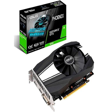 Placa De Vídeo Asus Geforce Gtx 1660 Oc Phoenix 6Gb 192bit