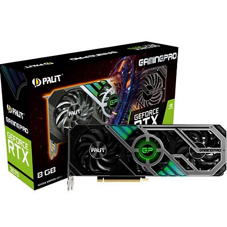 Placa de Vídeo GeForce RTX 3070 LHR, 8GB GDDR6, Ray Tracing, Palit NVIDIA