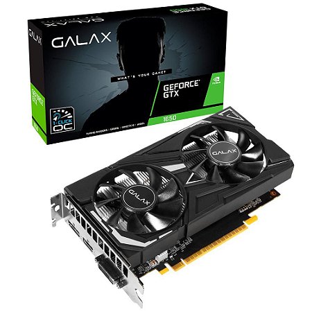 Placa de Vídeo NVIDIA GeForce GTX 1650, 4GB, GDDR6 Galax (1-Click OC)