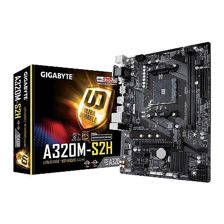 Placa Mae Gigabyte GA-A320M-S2H DDR4 Socket AM4