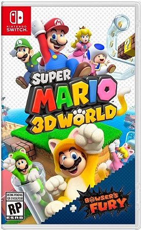 Jogo Super Mario 3D World + Bowser's Fury Nintendo Switch Mídia